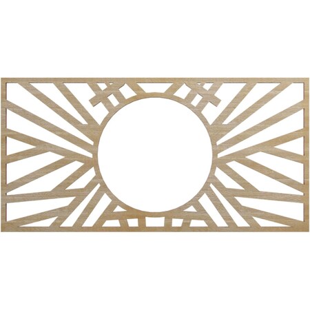 Ekena Millwork Hoover Wood Fretwork Pierced Ceiling Medallion, Hickory, 16"W x 8"H x 5 7/8"ID x 3/8"T CMWP16X08X0375HOHI